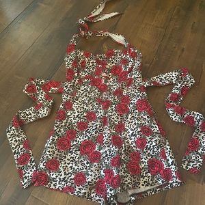 Leopard and rose romper SIZE S